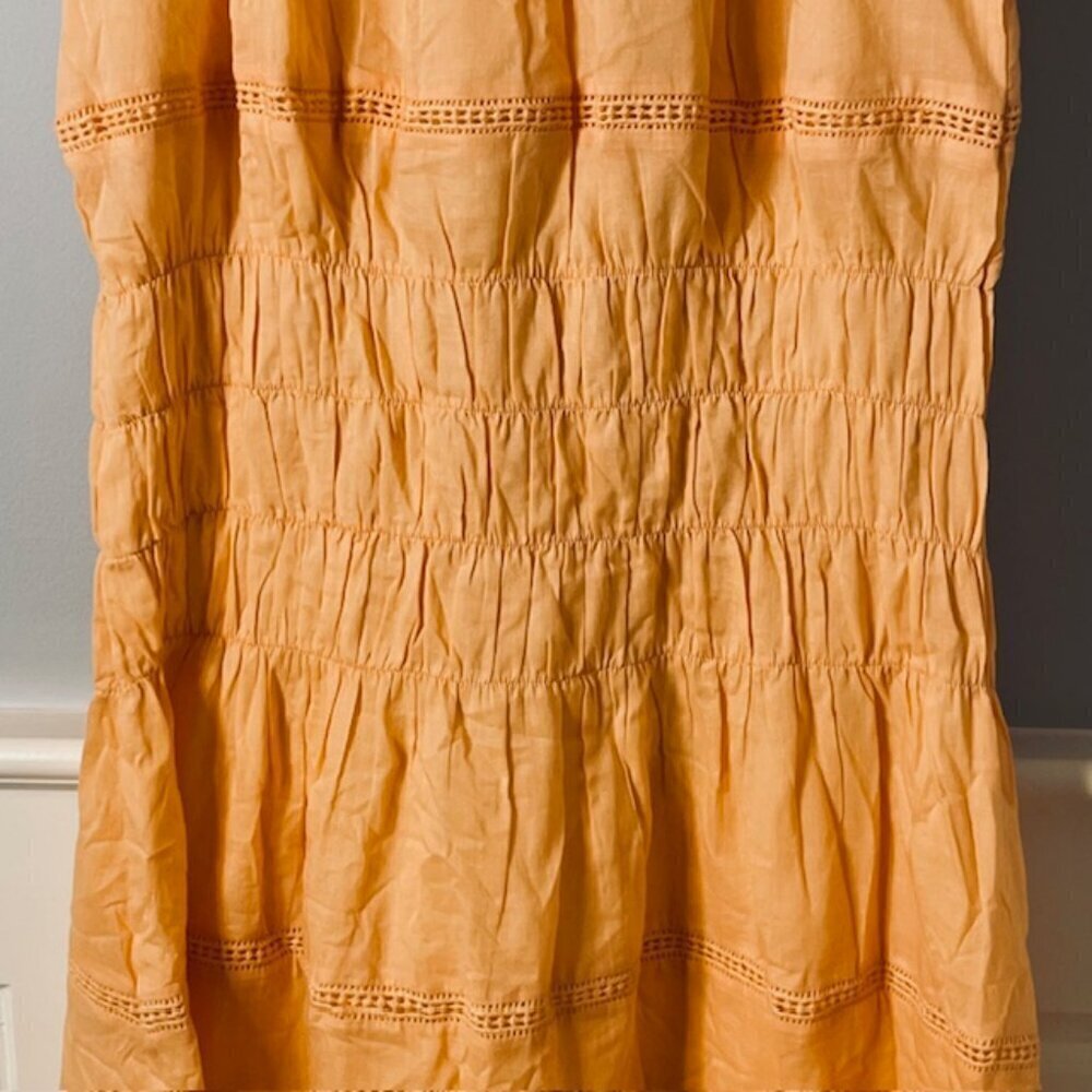 Olivia James The Label Tiered Eyelet Trim Maxi Peasant Dress NWT Size Small - Picture 6 of 10